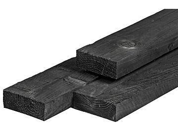 Timmerhout Ligger Douglas Zwart Geïmpregneerd 5x15cm