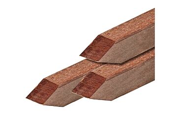 Tuinpaal Hardhout 6.5x6.5cm - Hardhout Klasse 1