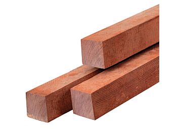 Tuinpalen hardhout 6x6cm - Klasse 1