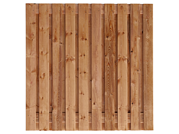 Tuinscherm Zurich bruin geimpregneerd 21-planks 180x180cm