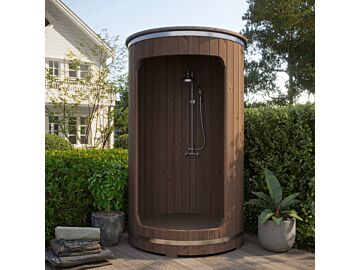 Barrel buitendouche Thermowood 130cm 