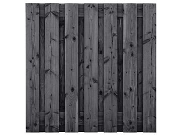 Tuinscherm Wolfsburg zwart 15-planks 180x180cm