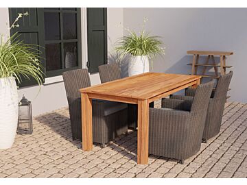 Teak tuintafel Rustiek 250x100cm