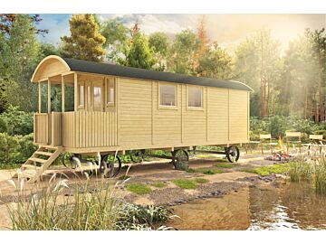 Pipowagen / Zigeunerwagen Kathleen met veranda 720 cm