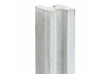 Tussenpaal wit / grijs 11.5x11.5x316cm betonsysteem Linde - voor motiefplaten of tuinscherm (kabeldoorvoer)