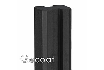 Tussenpaal met kabeldoorvoer antraciet gecoat 11.5x11.5x272 hout-betonsysteem Zaan - voor blokhutprofiel