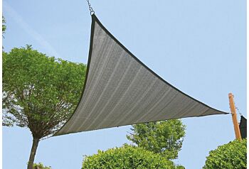 Schaduwzeil driehoek 420x420cm zilvergrijs