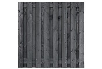 Tuinscherm Dalen zwart geimpregneerd 17-planks 180x180cm