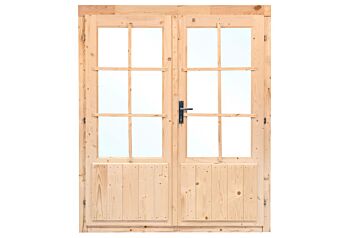 Dubbele deur met raam 166.5 x 196 cm