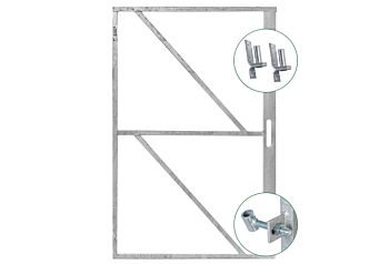 Metalen / IJzeren deurframe met slotkast voor tuindeur