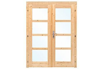 Moderne dubbele deur met glas 150 x 196 cm