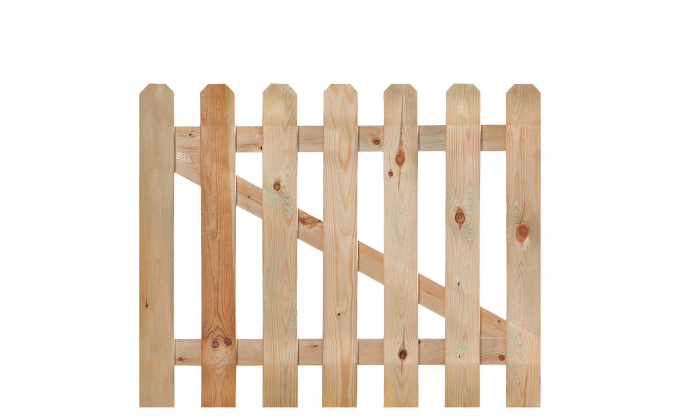 Tuinhekdeur recht geimpregneerd grenen hout 80x100cm 
