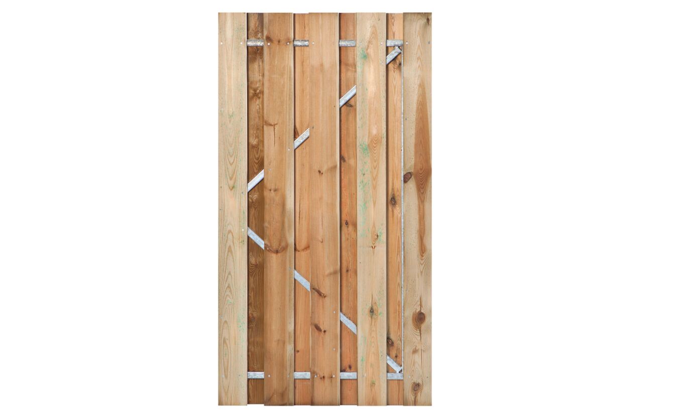 Schuttingdeur Solide geimpregneerd hout in stalen frame 100x180cm 