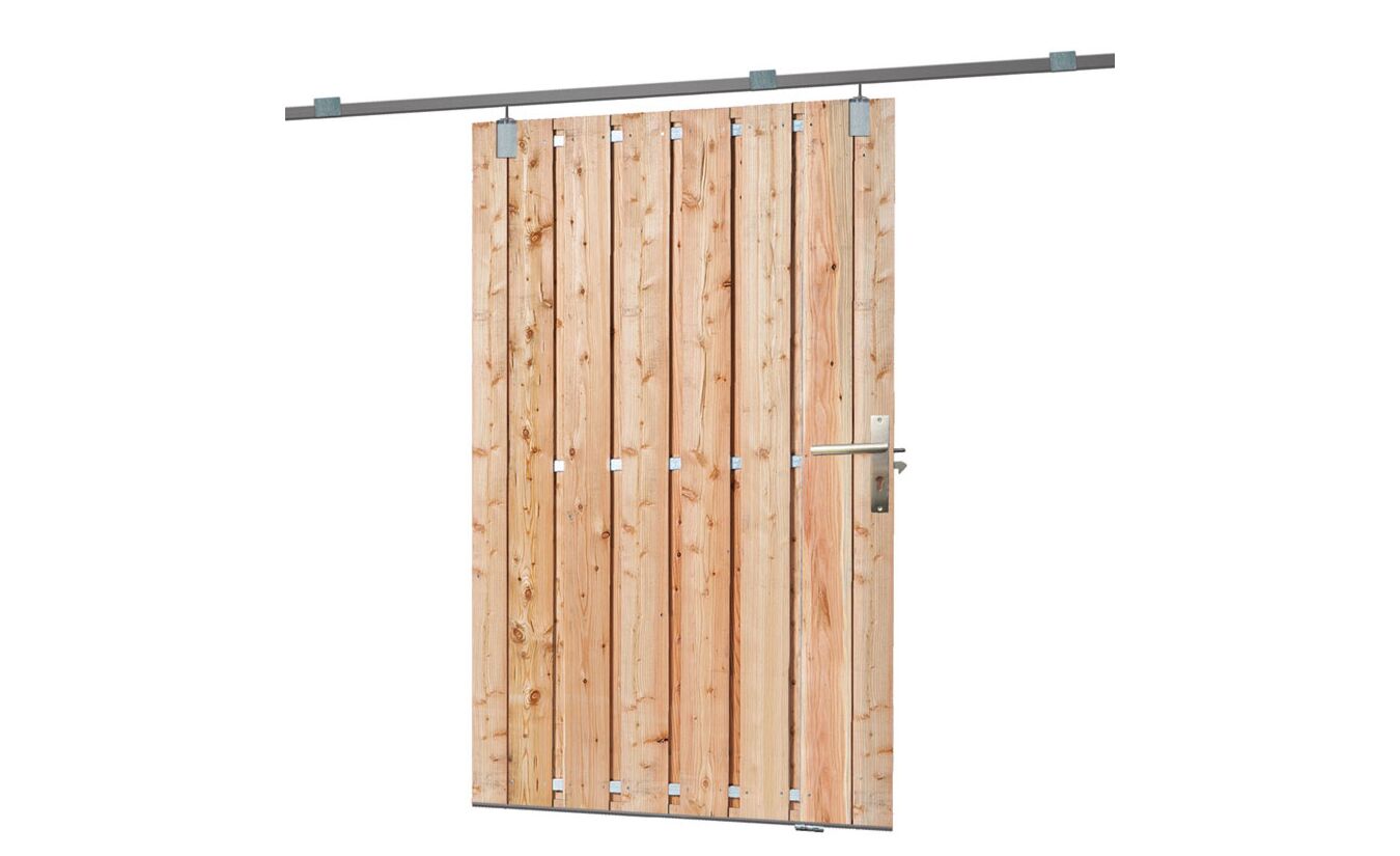 Tuinpoort / Tuindeur met schuifdeursysteem 130x195 cm Douglas