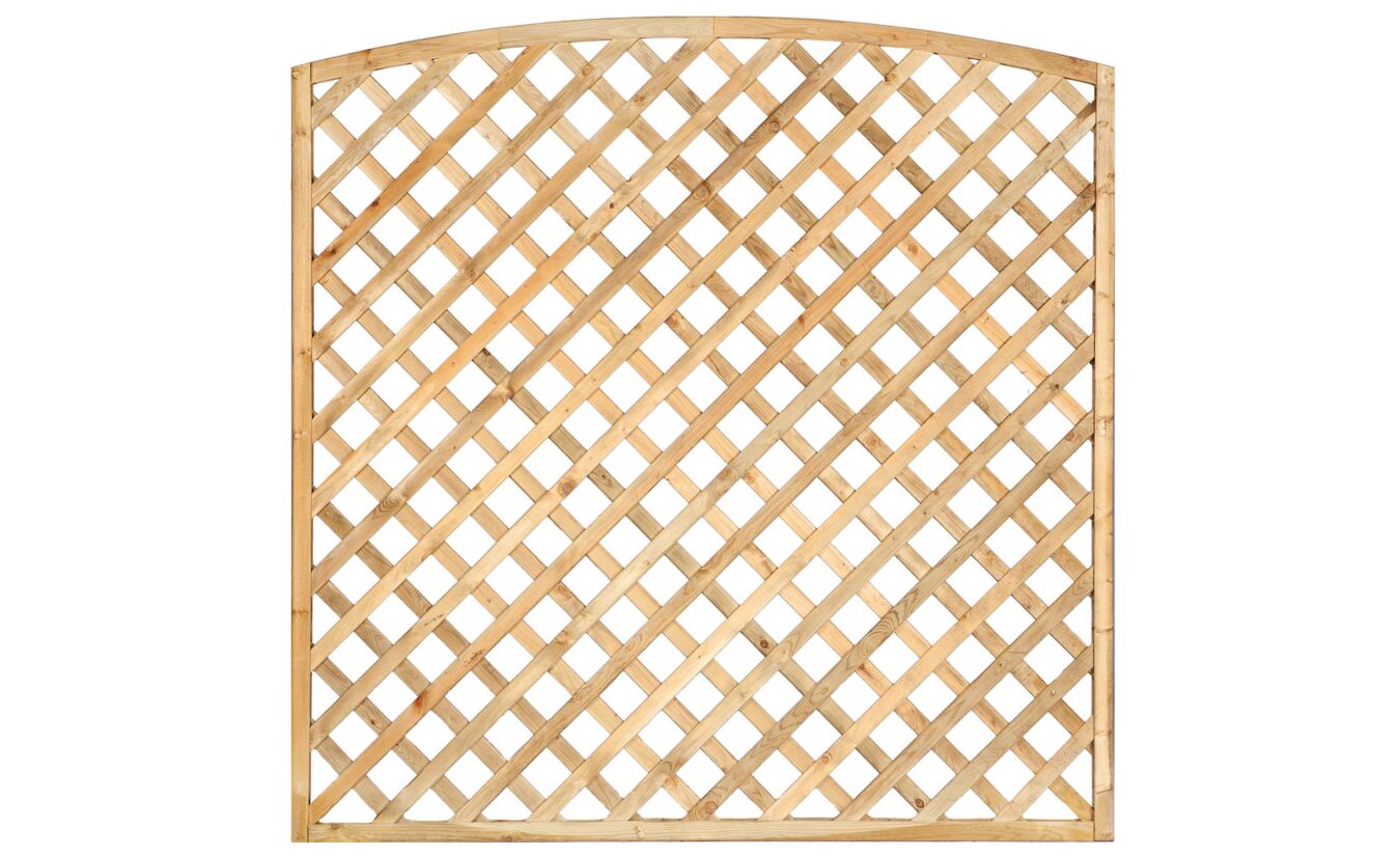 Trellis scherm diagonaal toog met lijst geimpregneerd hout 180x180cm