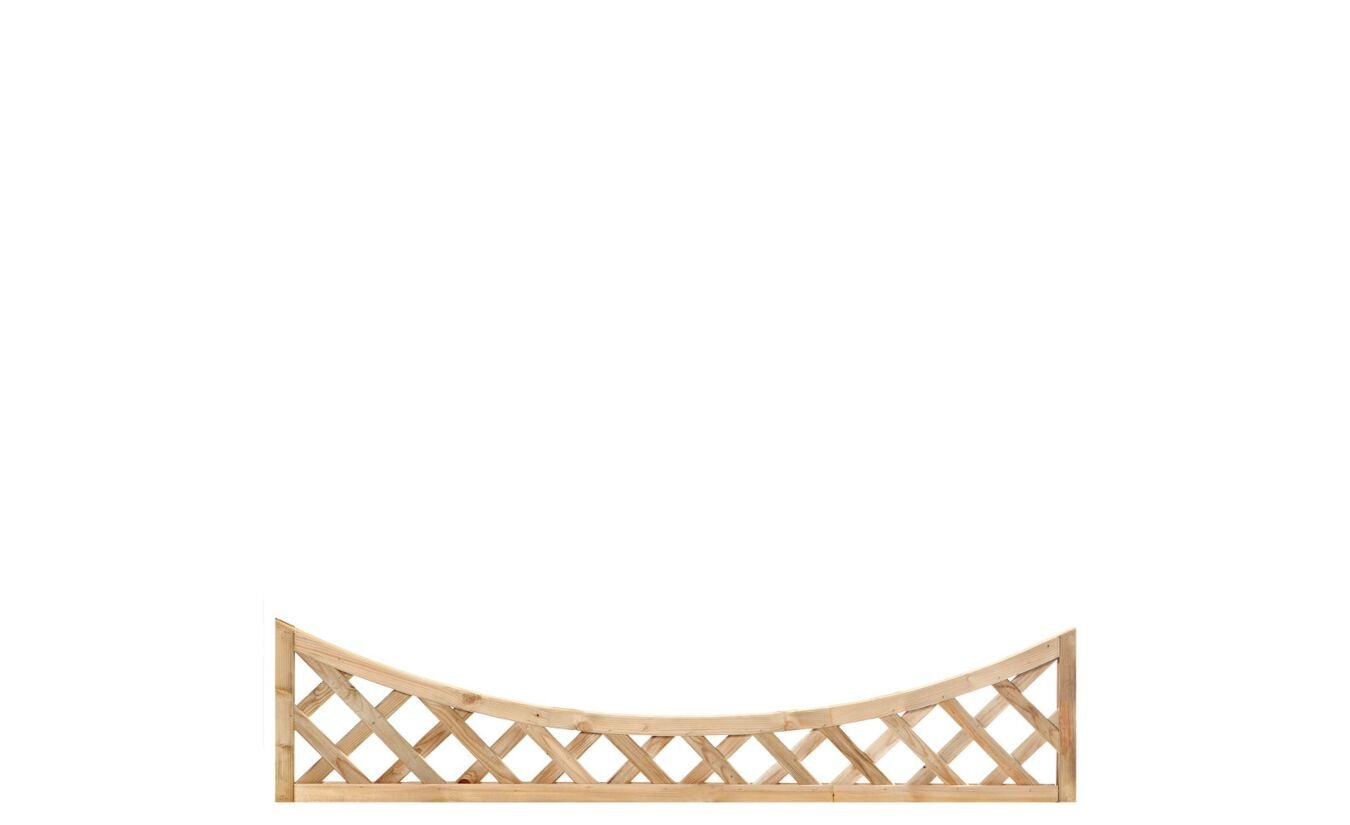 Trellis scherm diagonaal met holle lijst geimpregneerd hout 40x180cm