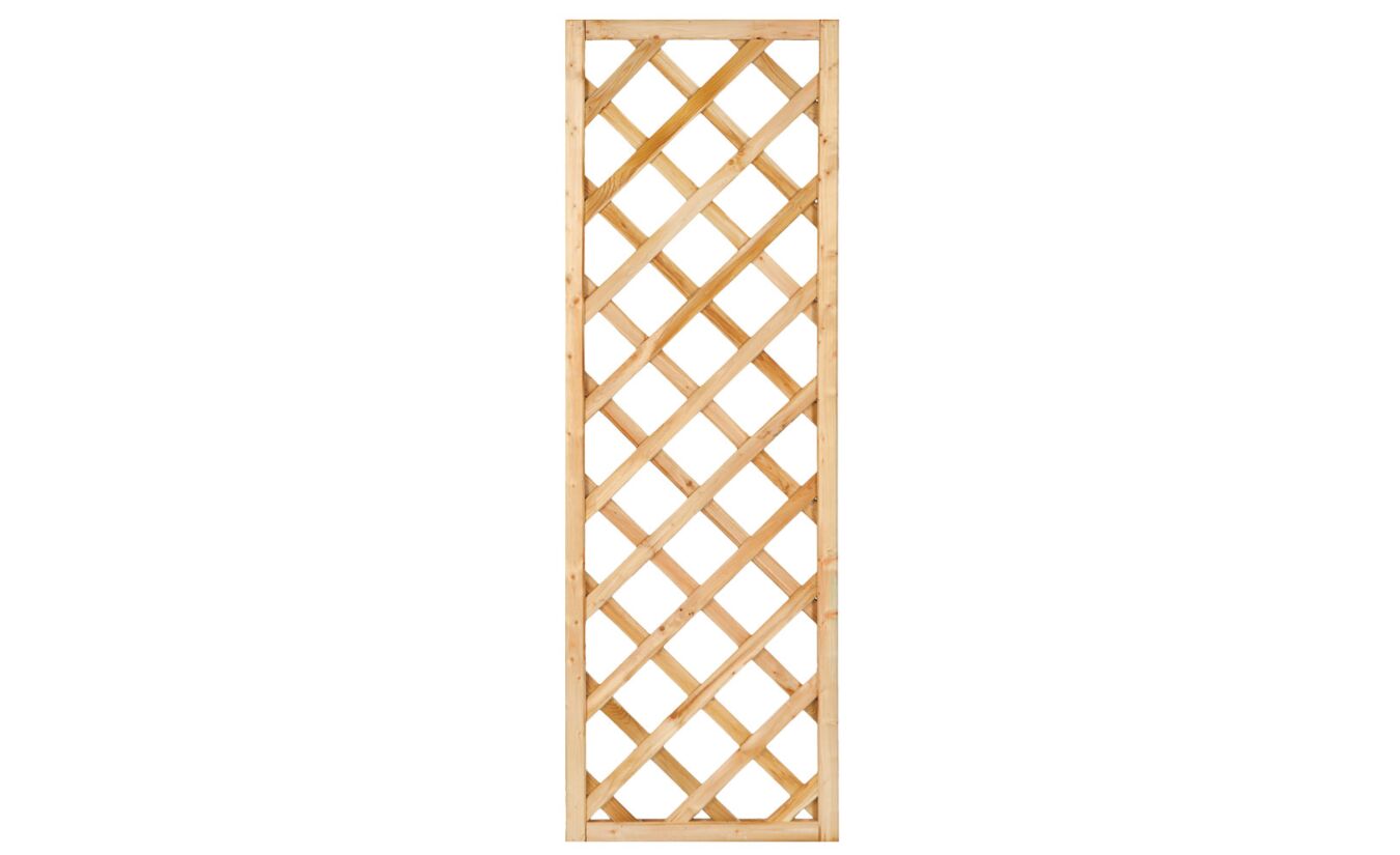 Trellis scherm diagonaal met lijst geimpregneerd hout 180x60cm