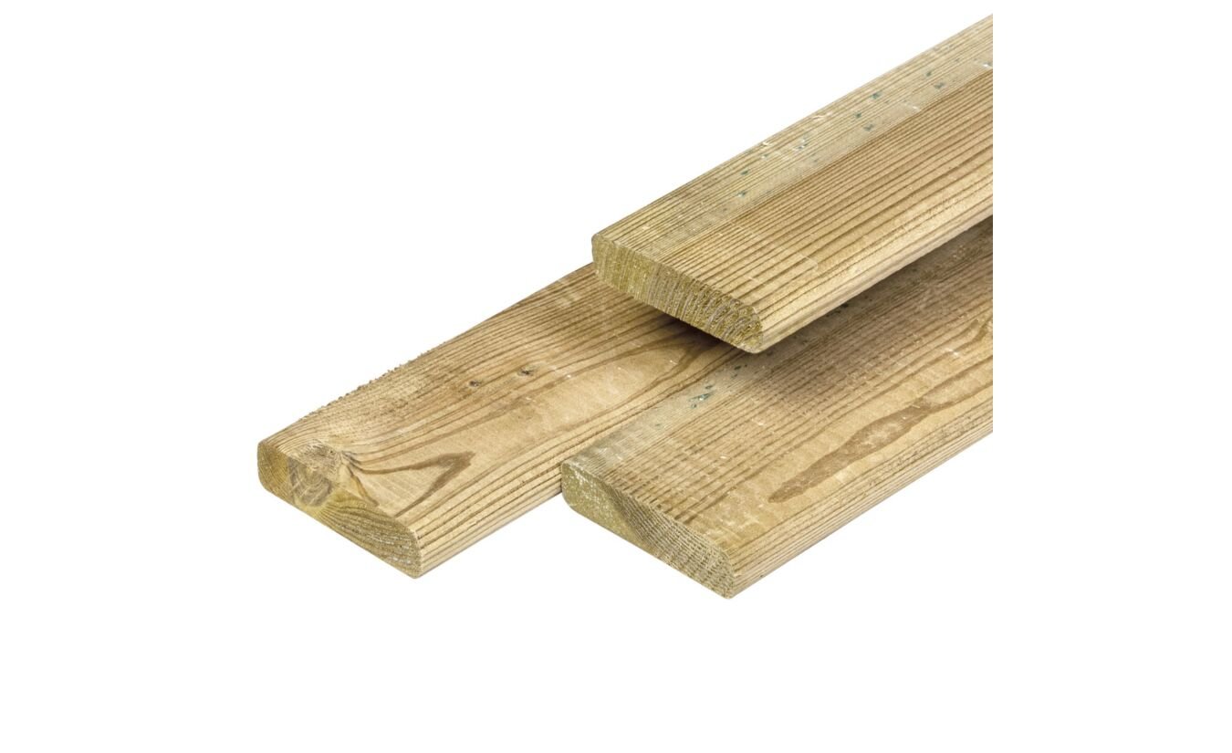 Timmerhout geimpregneerd grenen hout 1.6x7x400cm