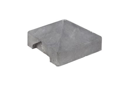 Afdekpet beton wit grijs hoek sleufpaal