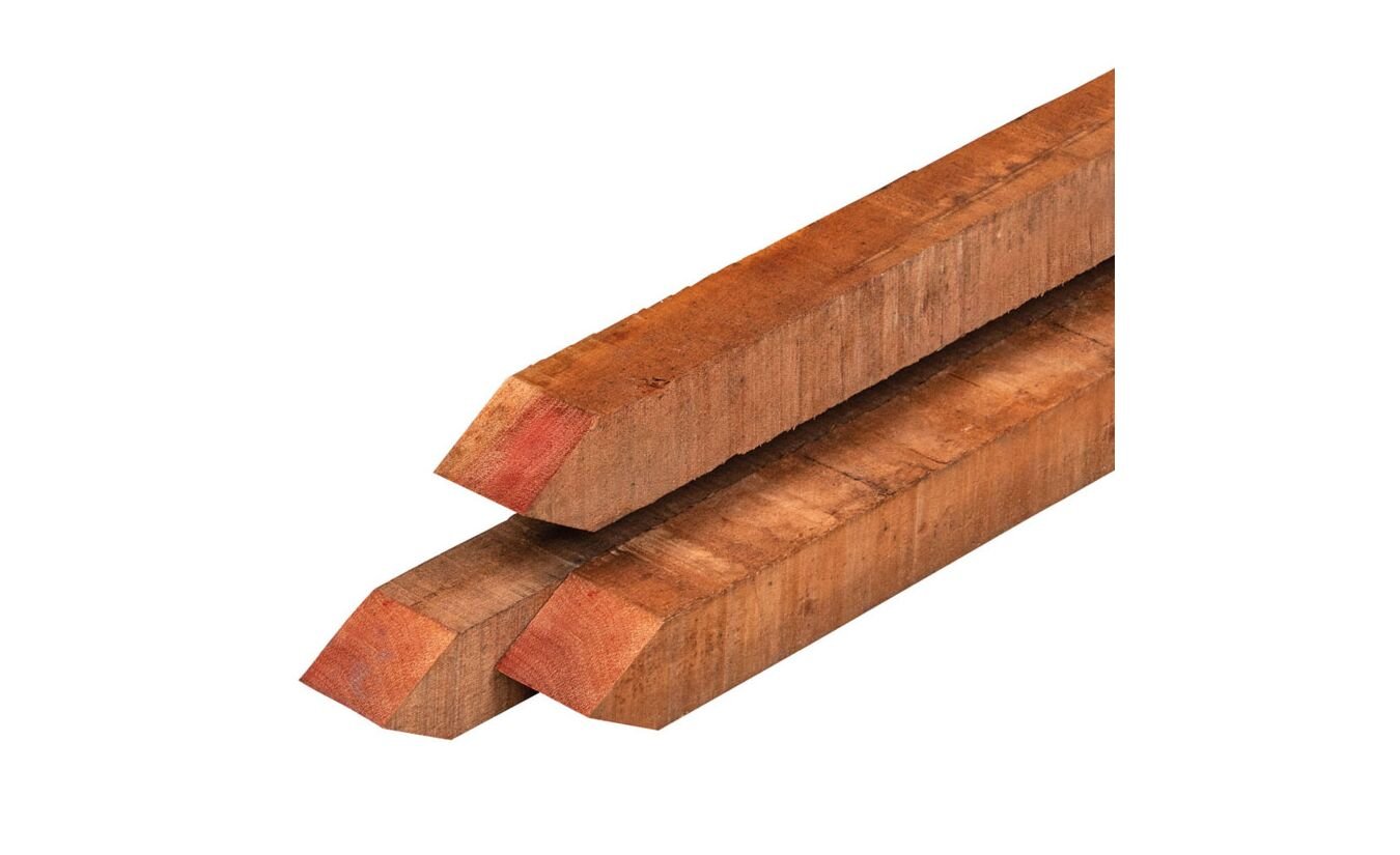 Piketpaal hardhout Azobe 4x4x60cm
