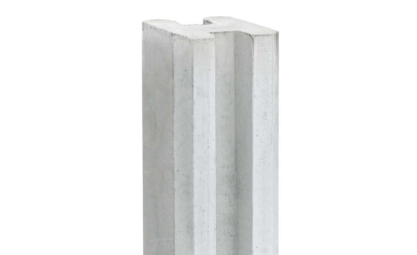 Tussenpaal met kabeldoorvoer / grijs 11.5x11.5x280cm betonsysteem Spaarne