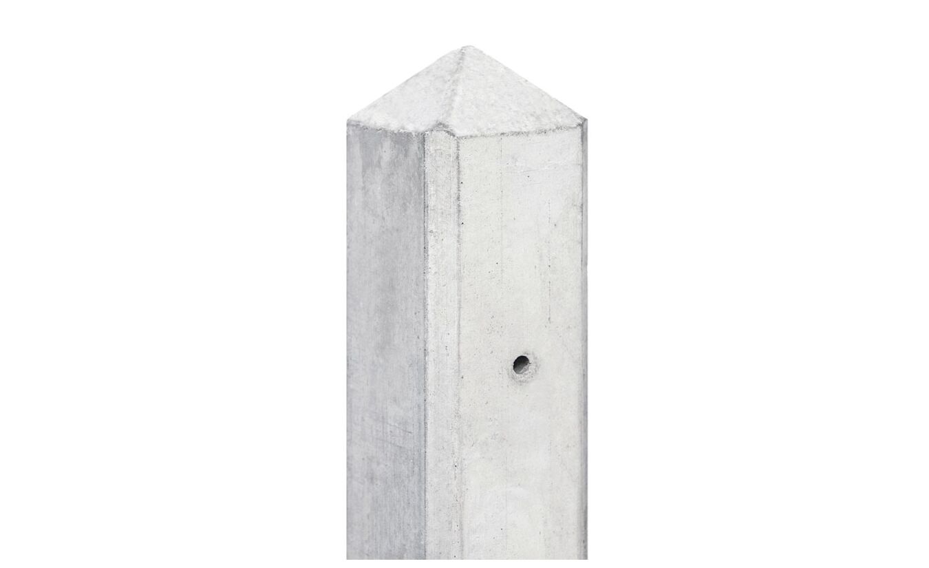 Eindpaal wit-grijs diamantkop 10x10x280cm IJssel