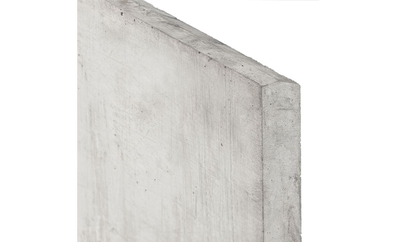 Onderplaat grijs/wit voor hout-betonschutting met sleufpalen 36x3.5x200cm