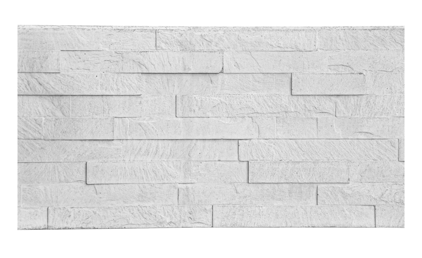 Motiefplaat leisteen wit / grijs 36x184cm enkelzijdig