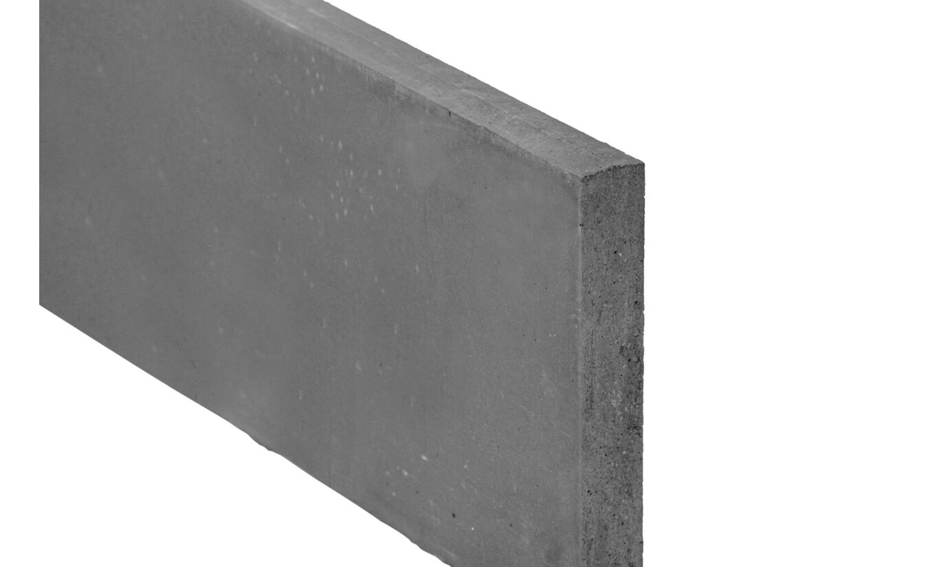Onderplaat antraciet voor hout-betonschutting met sleufpalen 180cm