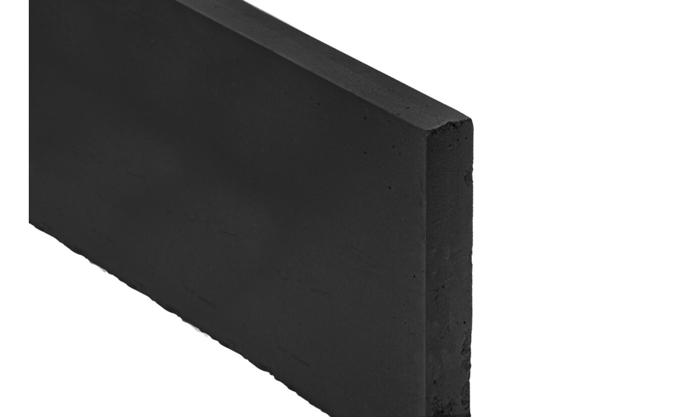 Onderplaat antraciet gecoat voor hout-betonschutting met sleufpalen 200cm