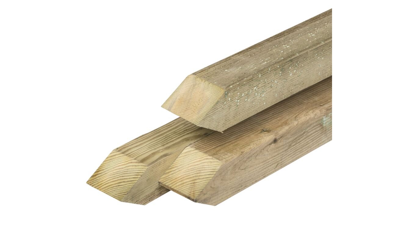 Tuinhek paal geimpregneerd hout 6.8x6.8x100cm