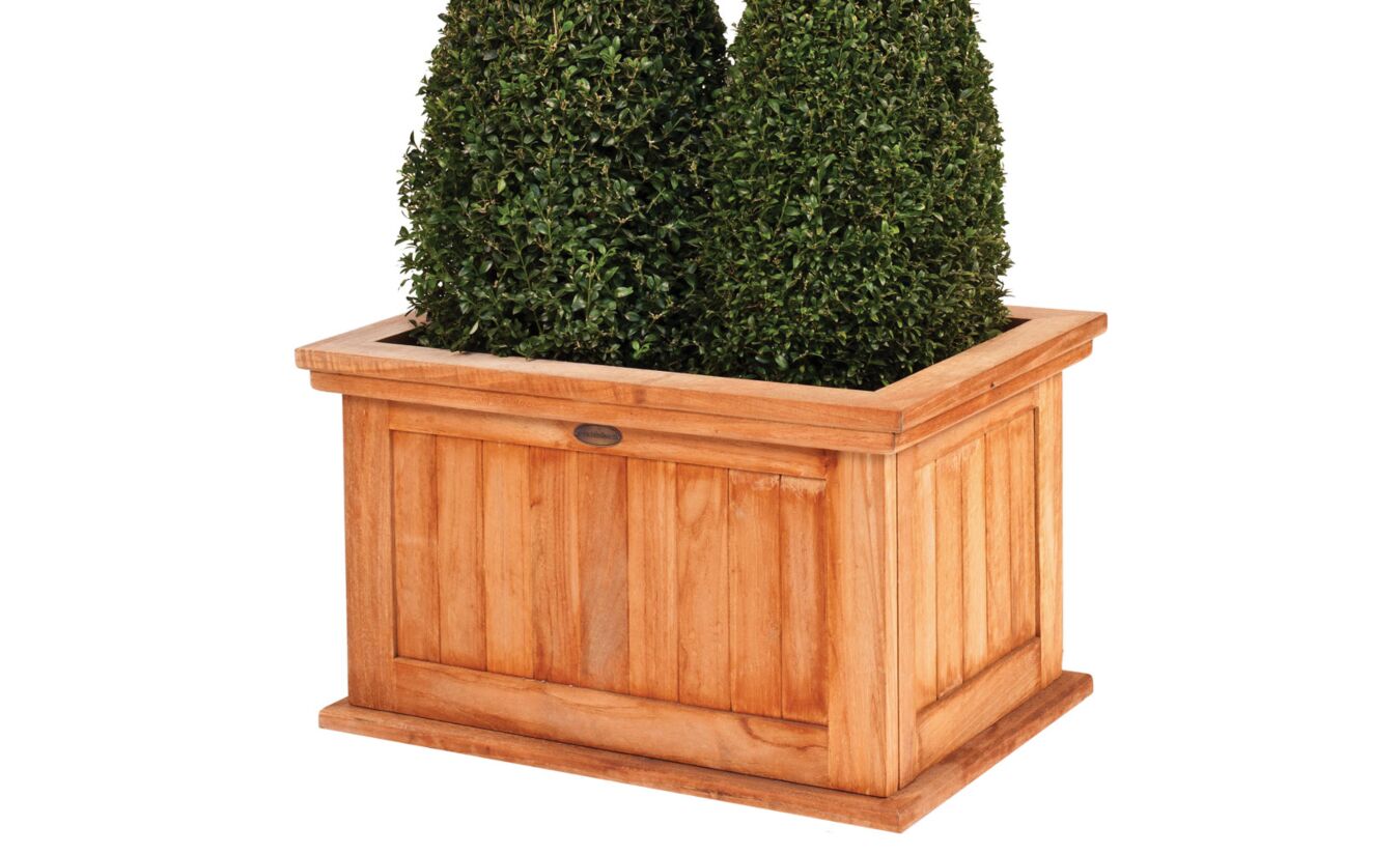 Plantenbak Flores klein hardhout teak 58x40x36cm
