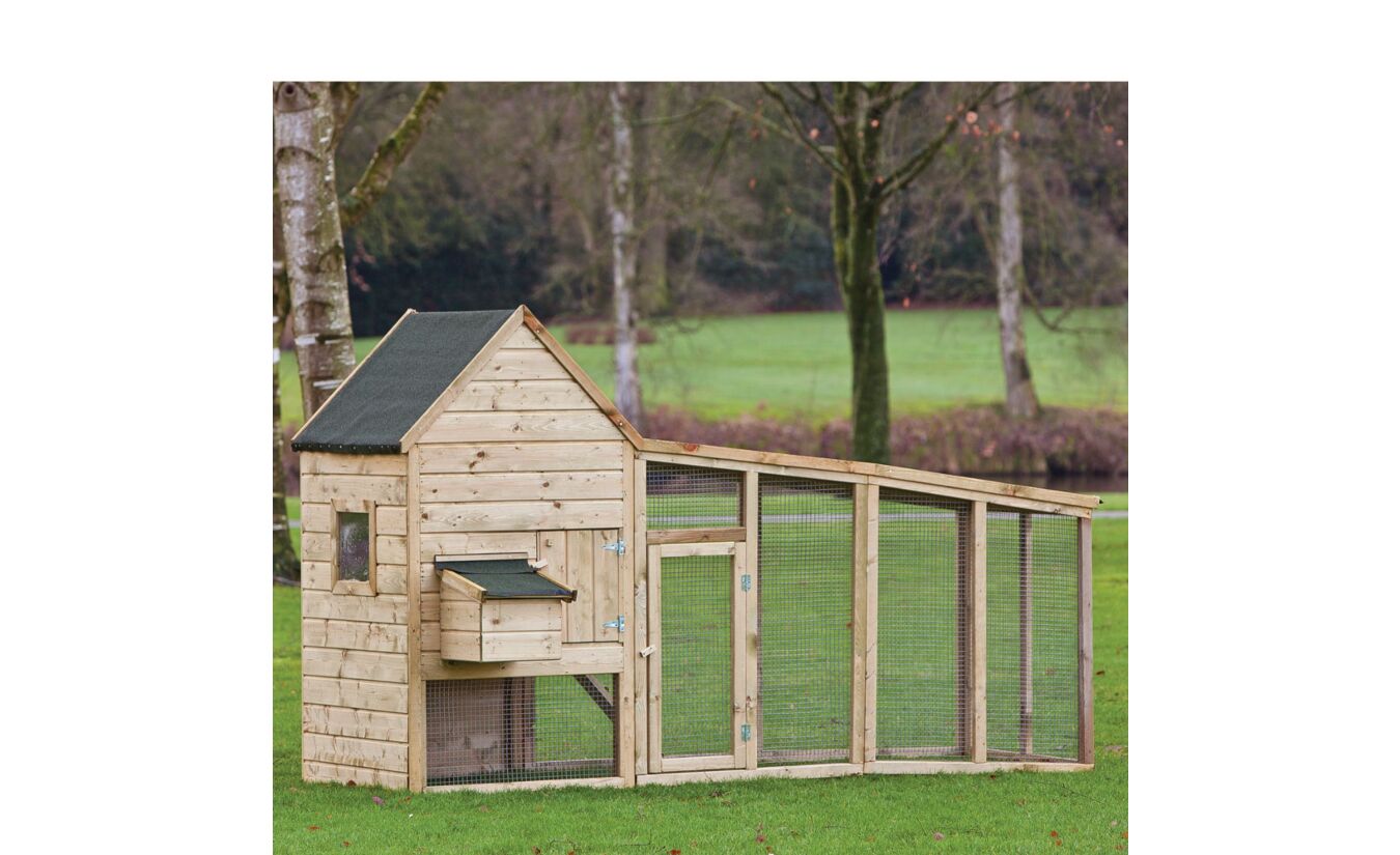 Vuren geimpregneerd kippenhok Chabo 300x100x170cm