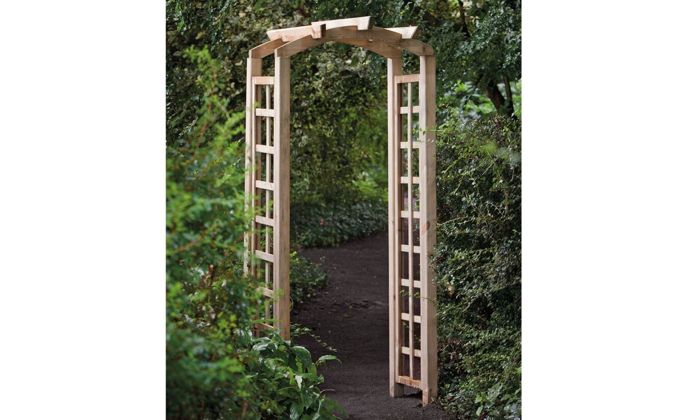 Pergola met toog geimpregneerd grenen hout 90x50x214cm