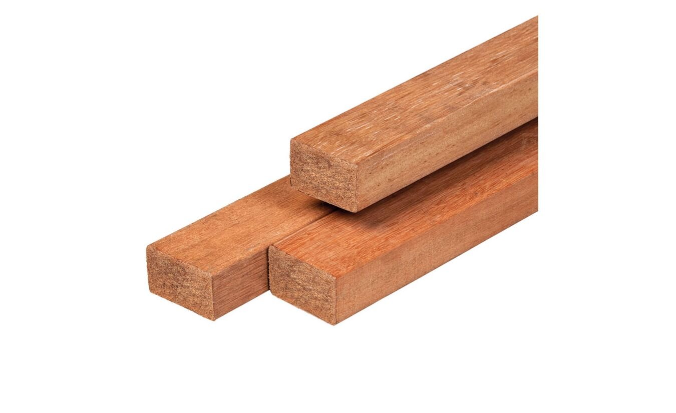 Timmerhout balk hardhout Azobe 4.4x6.8x400cm