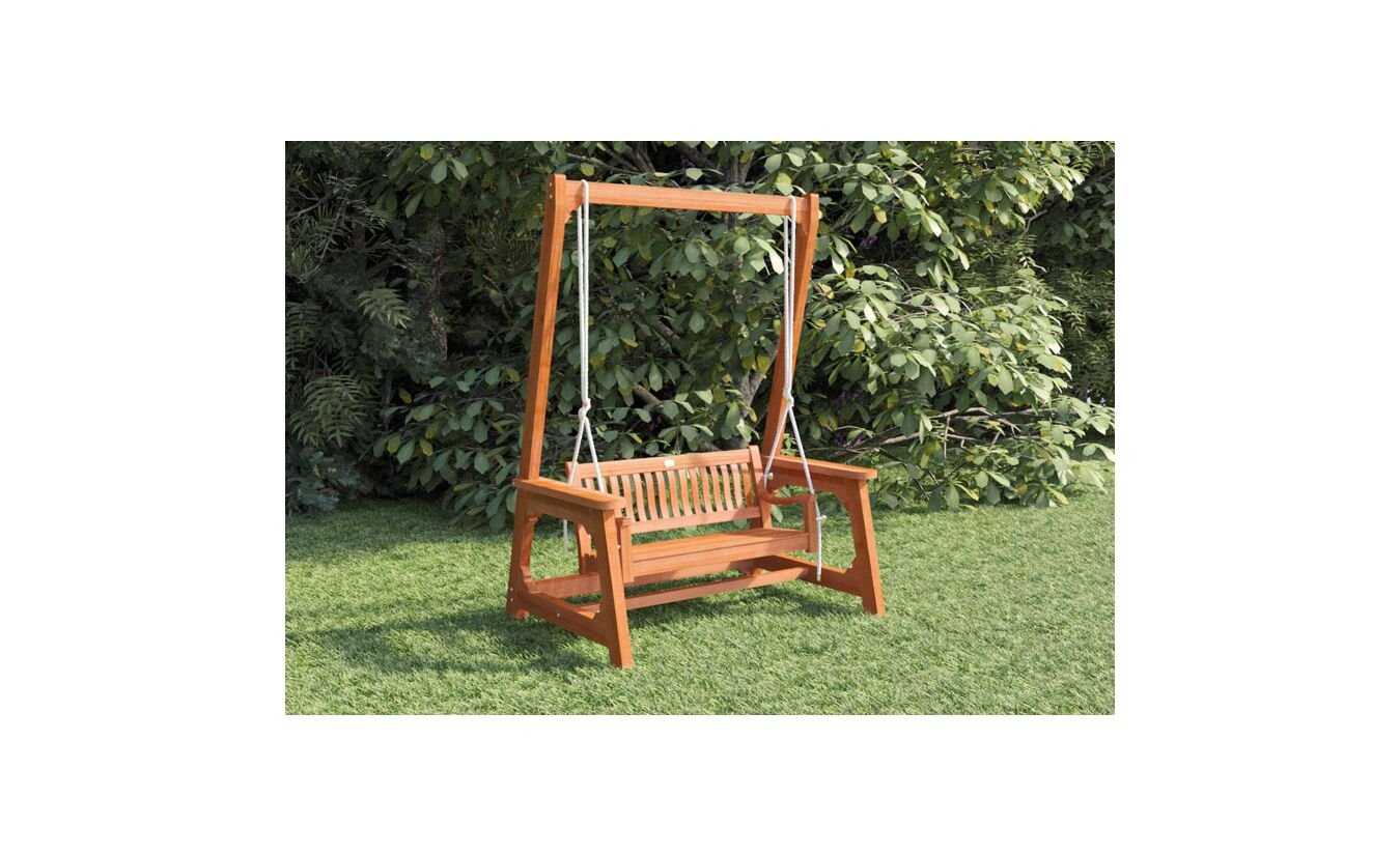 Schommelbank hardhout mahonie 230x175x120cm