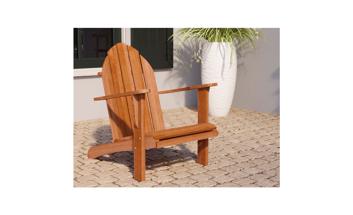 Relax stoel mahonie hardhout 75x89x93cm