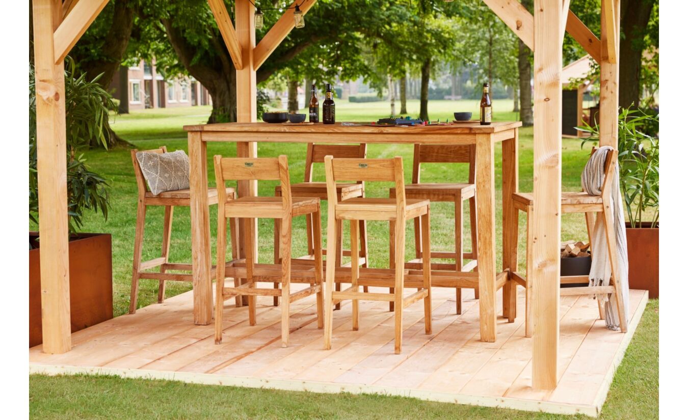 Luxe teak barset Buckingham 7-delig
