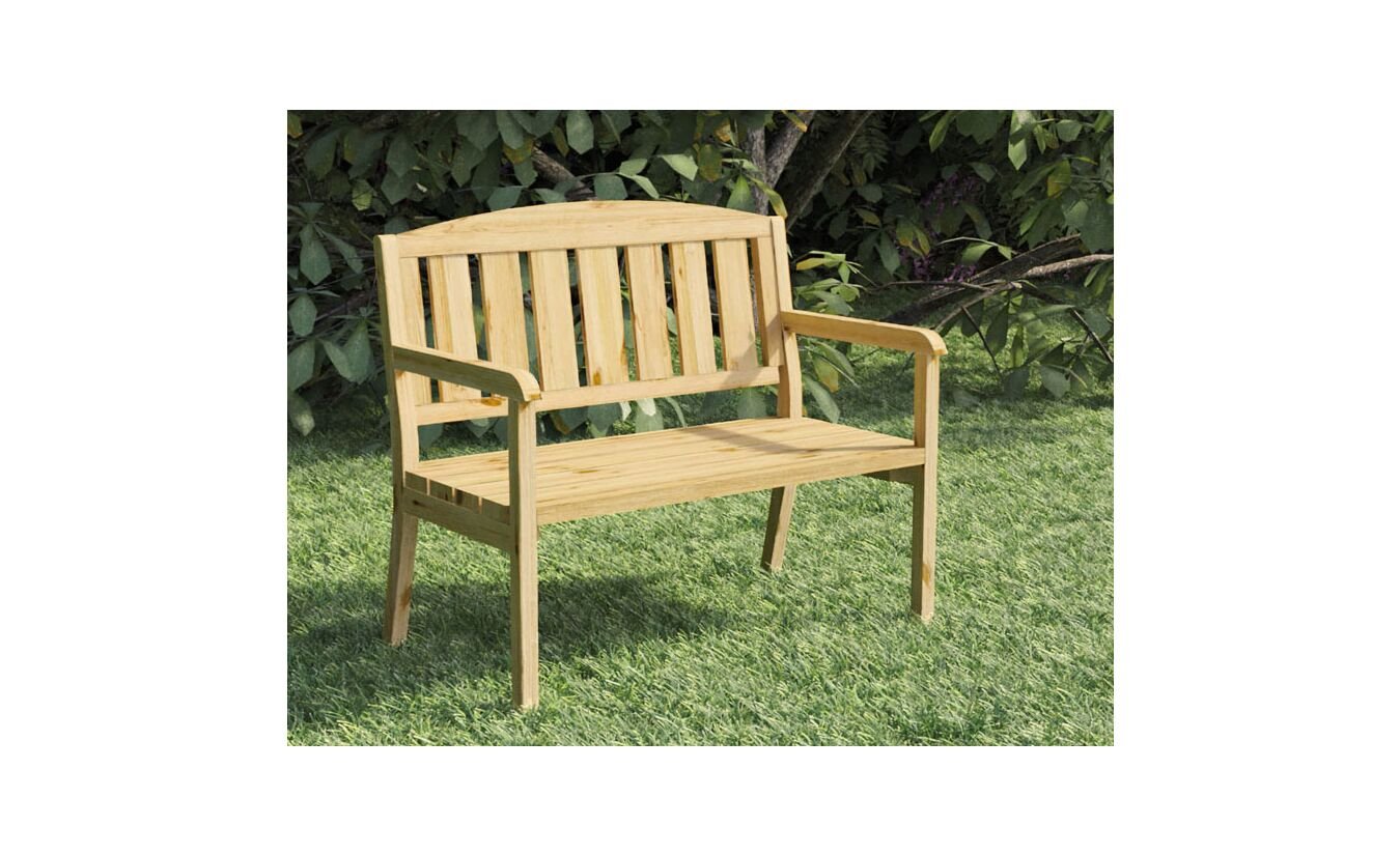 Tuinbank Dennenbos geimpregneerd hout 120x100cm