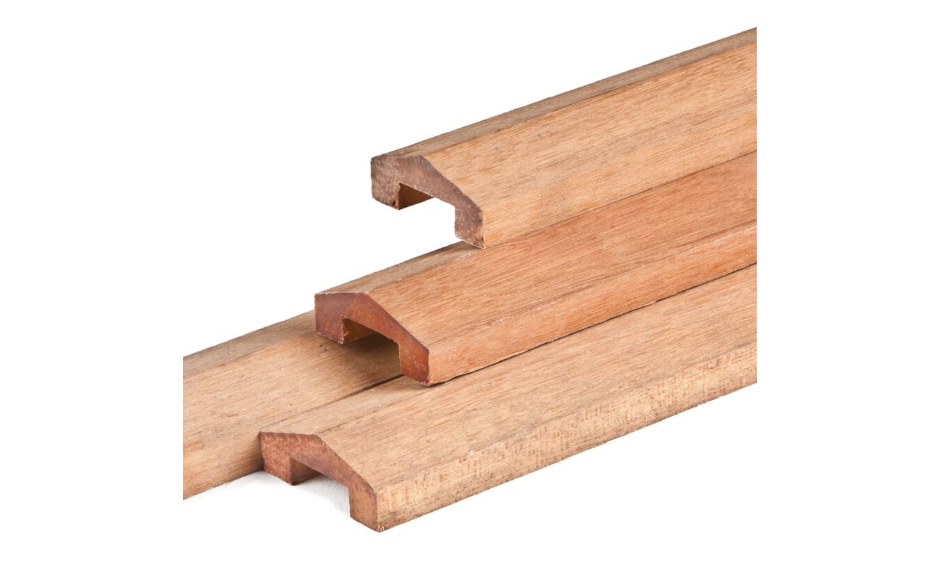 Afdeklat 3-planks hardhout piramide 3.5x8.8x180cm