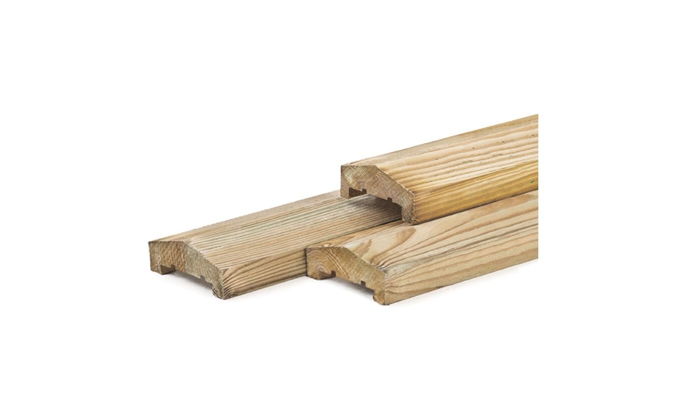 Afdeklat piramide 3-planks geimpregneerd 180cm