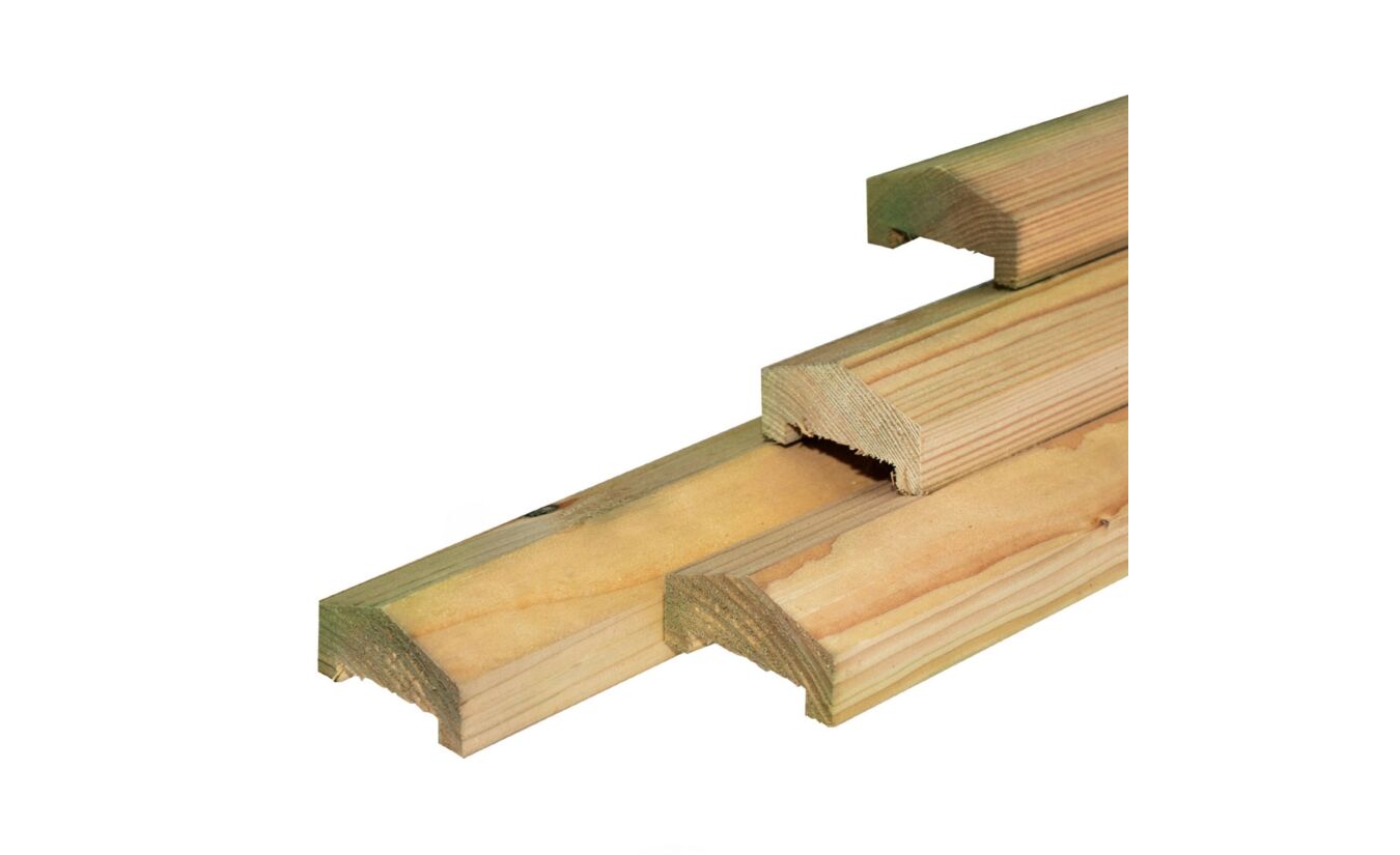  Afdeklat piramide 3-planks vuren geimpregneerd 180cm