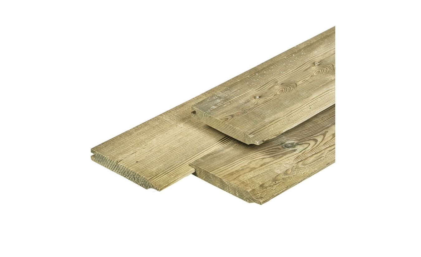 Dubbel rabat grenen hout geimpregneerd 1.8x14x300cm