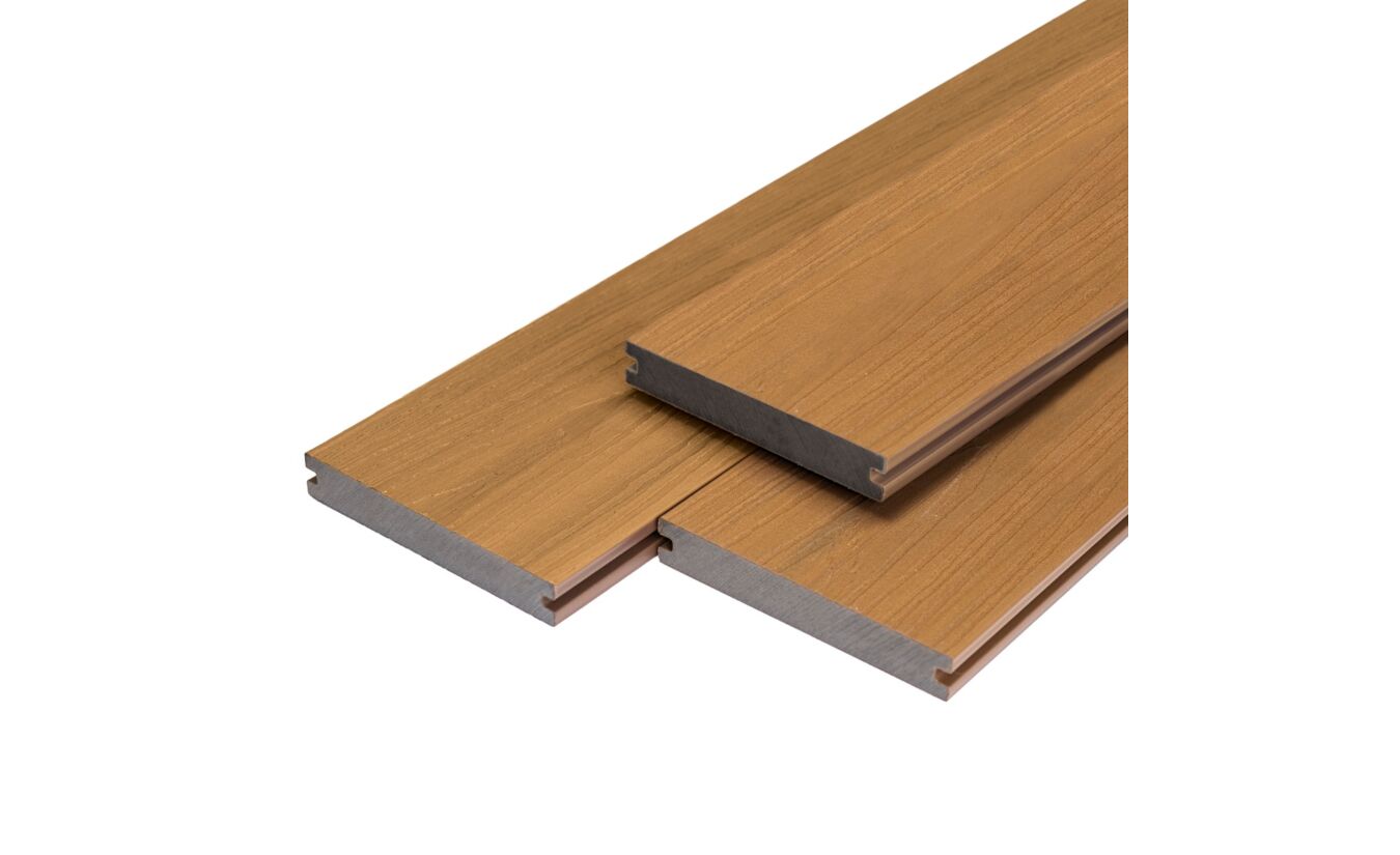 Vlonderplank Supreme massief composiet 2.0x14x400cm teak