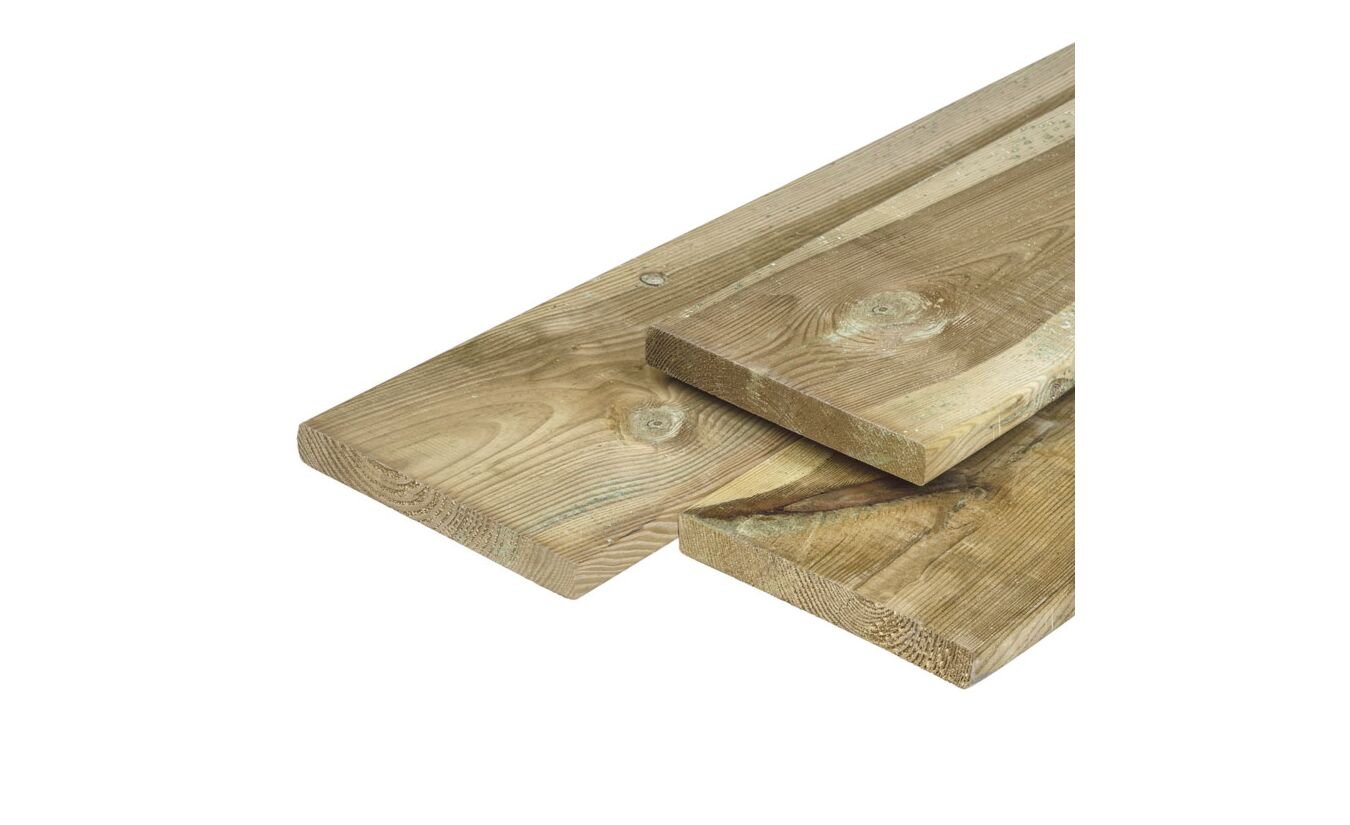 Schutting tuinplank Zweeds vuren hout geimpregneerd 2.8x19.5x480cm