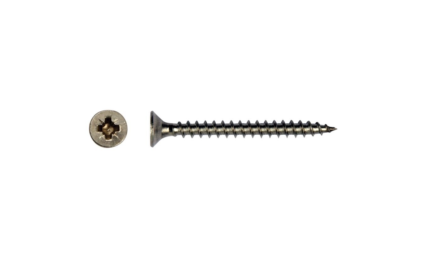 Schroeven RVS Pozidrive / Kruiskop 5x70mm 100 stuks