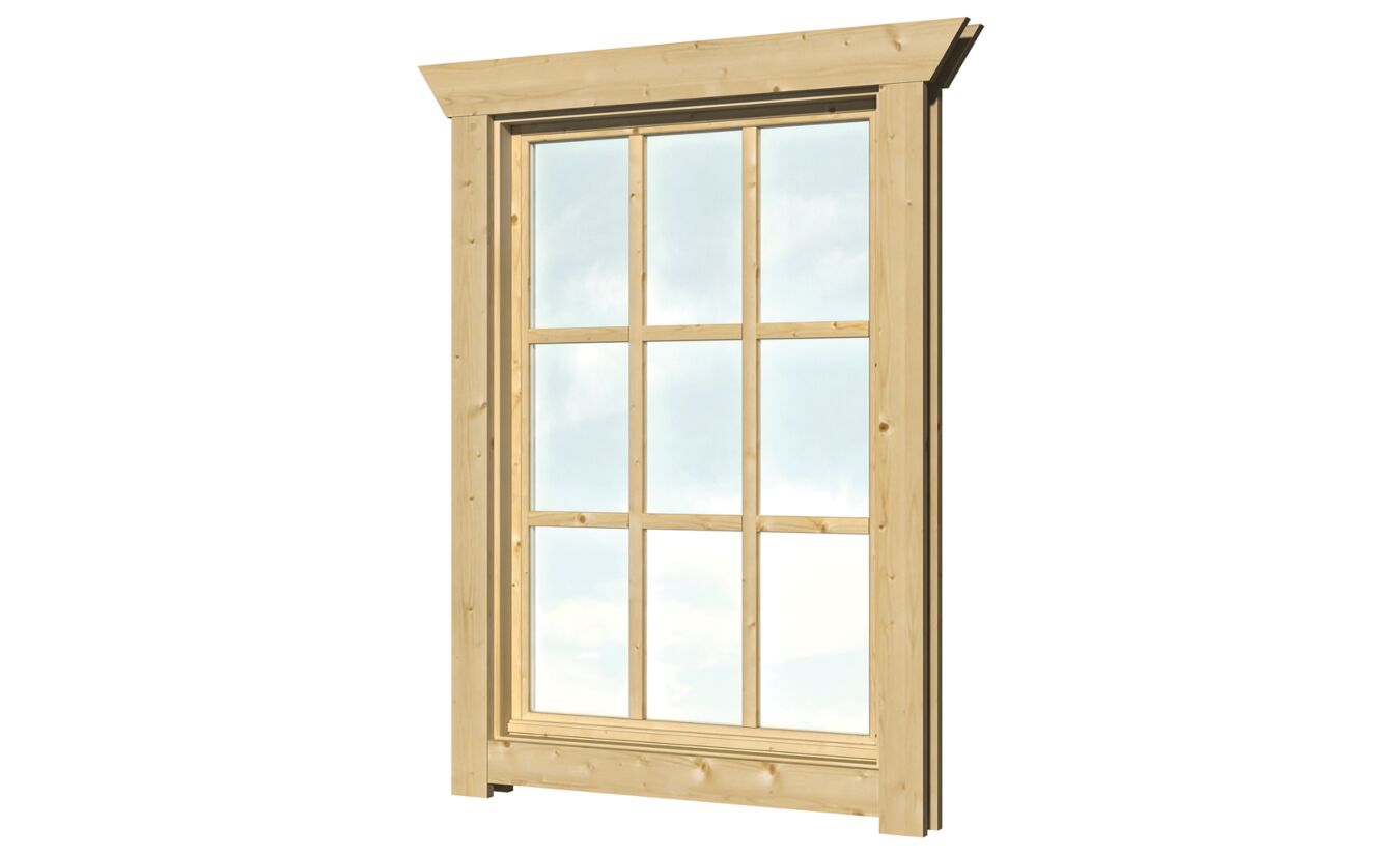 Uitzetraam voor blokhut 77x112cm