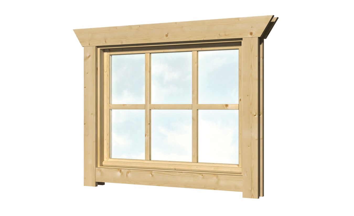 Uitzetraam voor blokhut 85x68cm