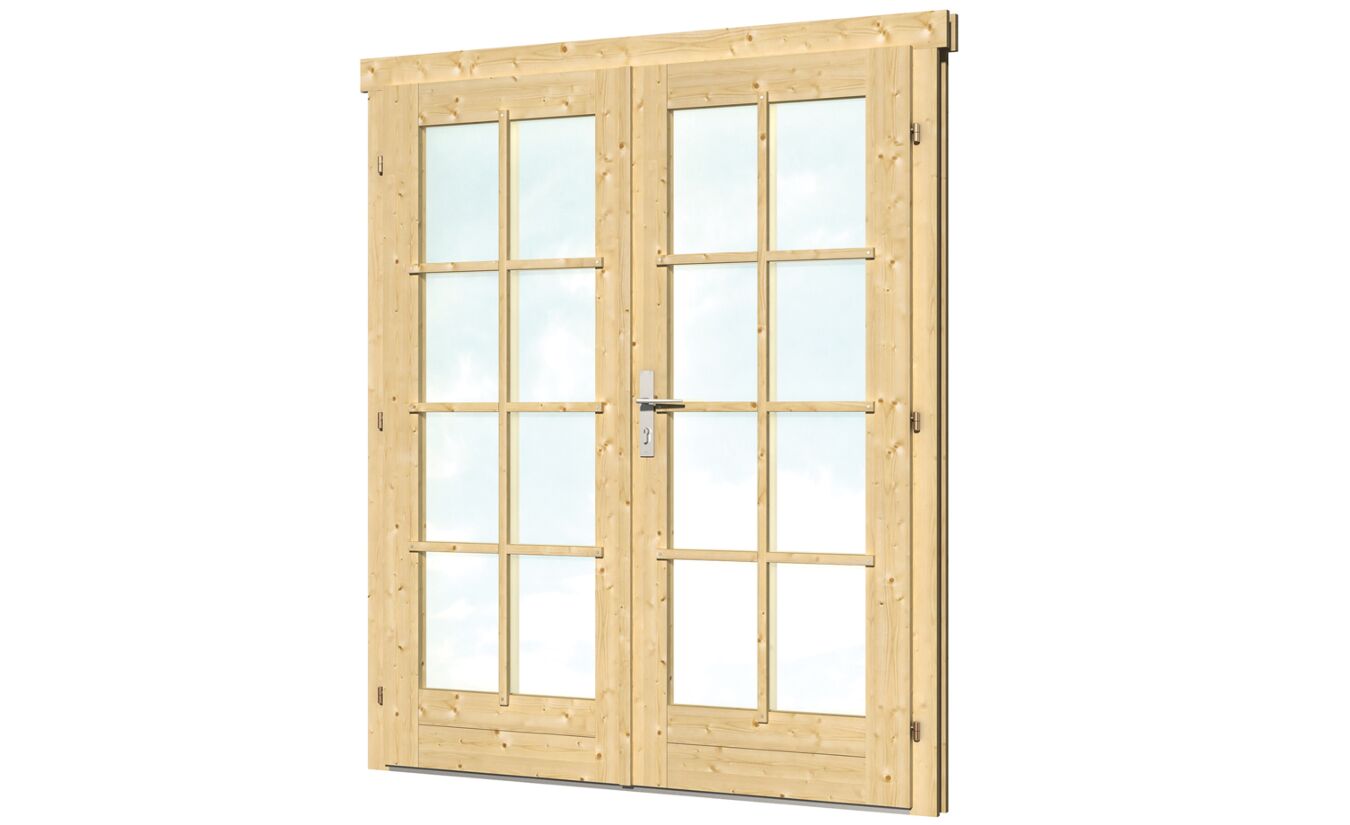Dubbele deur met ramen 159x190cm