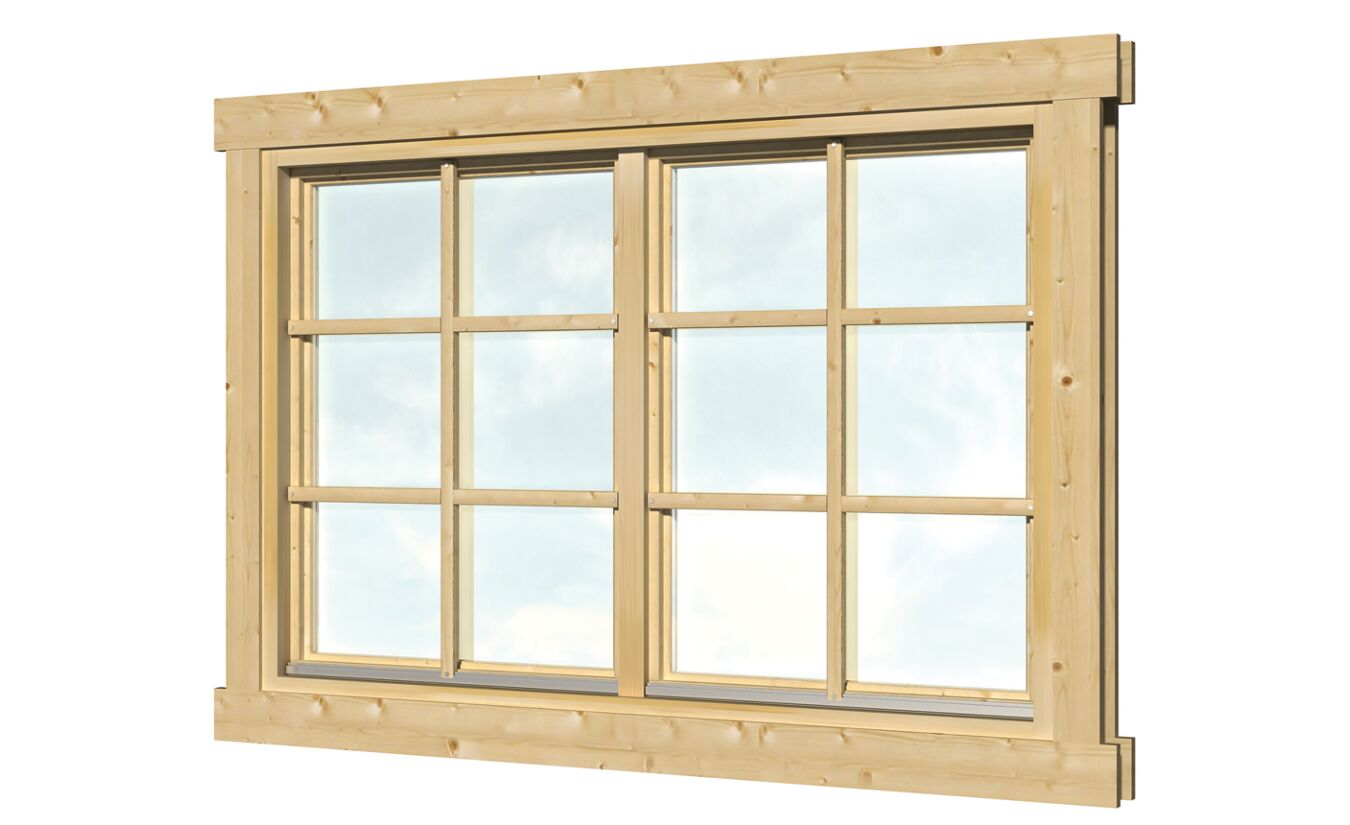 Dubbel draai kiepraam voor blokhut 144.5x96.6cm